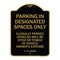 Signmission Parking in Designated Spaces Illegally Parked Vehicles Cited or Towed Alum, 18" x 24", BG-1824-23438 A-DES-BG-1824-23438 - alternate 1